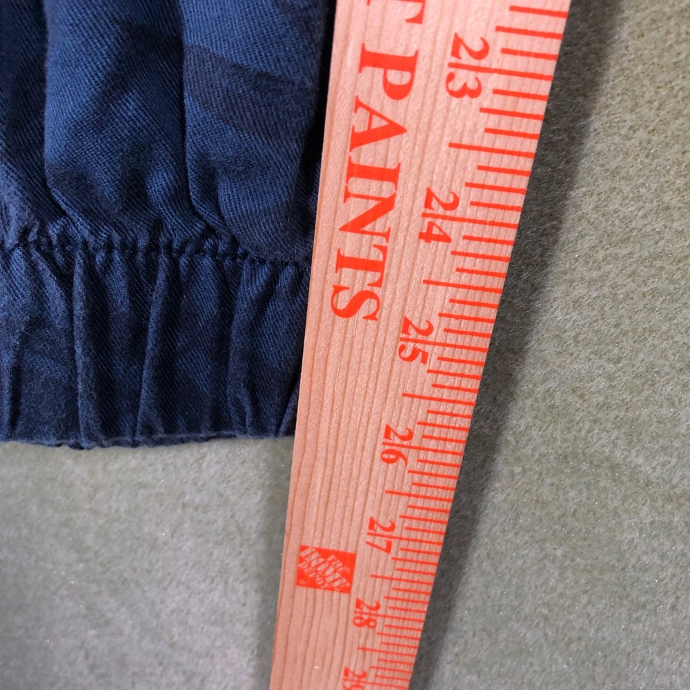 Orvis Jogger Pants Women Large Navy Blue Palm Leaf Lyocell Elastic Waist - Picture 8 of 9